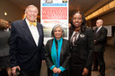 John Honderich, Toronto Star Chair of Board, Senator Ratna Omidvar and Minister Mitzie Hunter, Associate Minister of Finance, Ontario Retirement Pension Plan