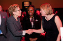 Premier Kathleen Wynne, MPP Mitzie Hunter, Associate Minister of Finance, Ontario Retirement Pension Plan and guest