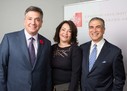 (left) The Hon. Charles Sousa, Ontario Minister of Finance (middle) Najla Al Zaibak, (right) Mohammad Al Zaibak, Royal Ontario Museum Trustee and Member of Royal Patrons Circle