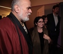 Salah Bachir, Cineplex Media President and Jamelie Hassan, renowned visual artist